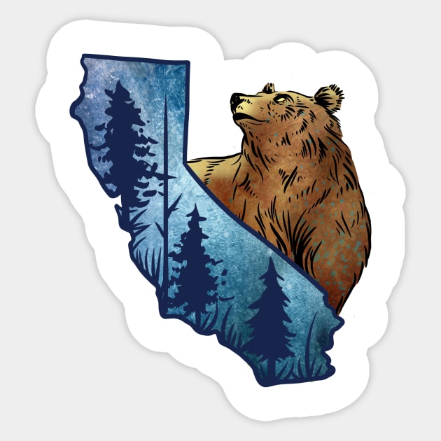 California Bear Sticker by Manfish Inc.